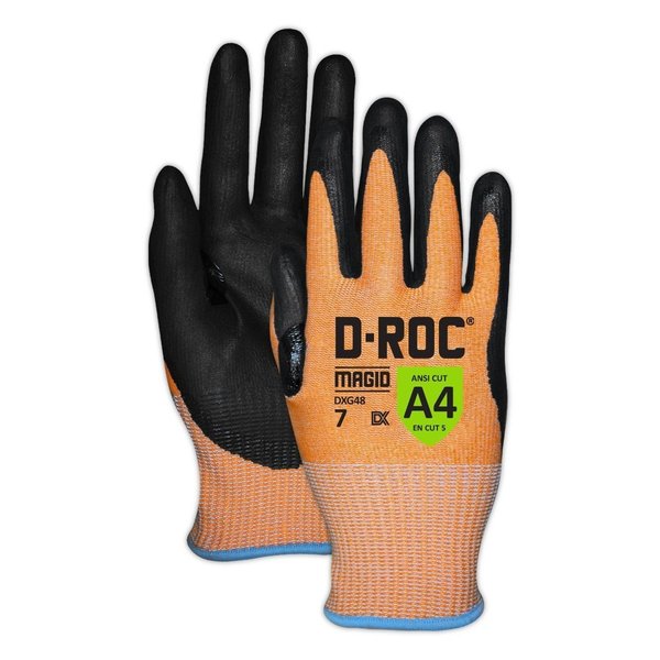 Magid DROC DX Technology 13gauge TriTek Palm Coated Work Glove  Cut Level A4 DXG48-7